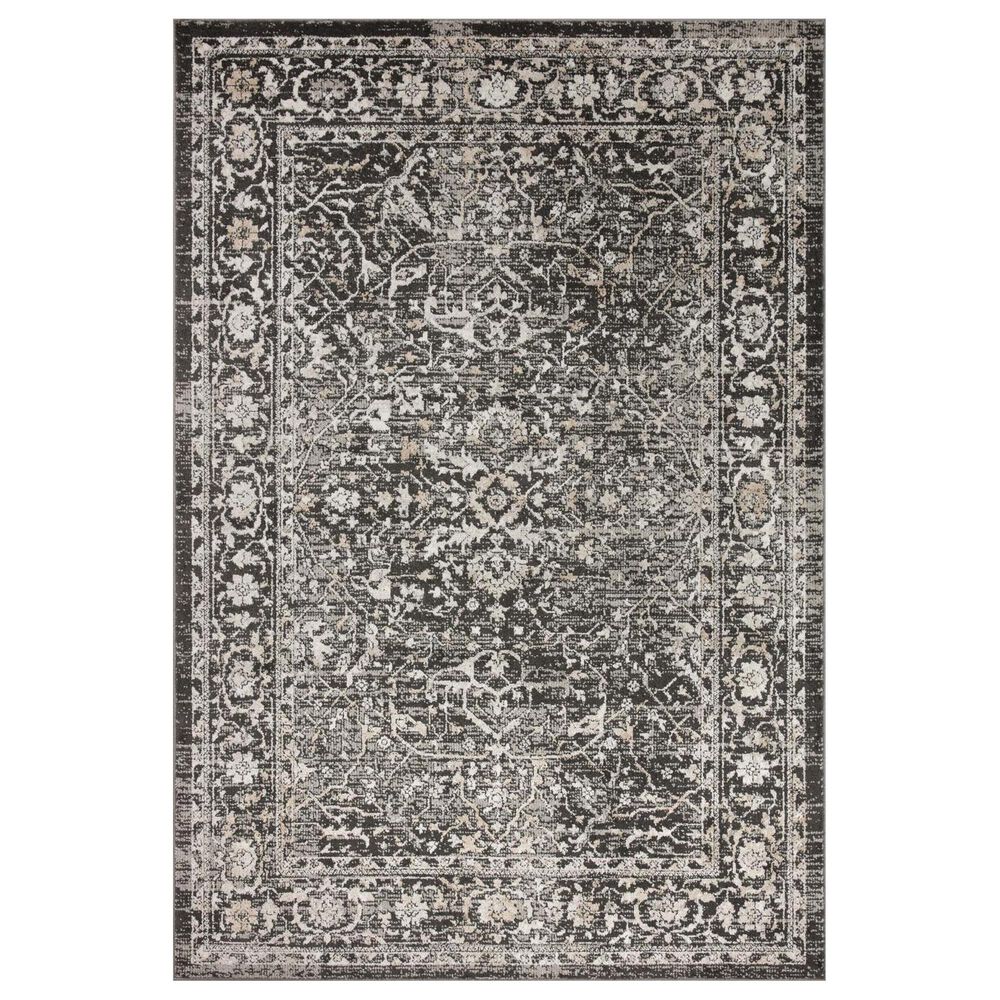 Loloi II Odette 6"7" x 9"6" Charcoal and Silver Area Rug, , large