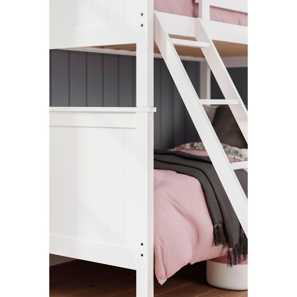 Ashley Nextonfort Twin over Twin Bunk Bed in White, , large