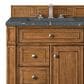 James Martin Vanities Bristol 30" Single Bathroom Vanity in Saddle Brown with 3 cm Parisien Bleu Quartz Top and Rectangular Sink, , large