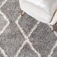 Safavieh Venus Shag VNS682J 4" x 6" Grey and Ivory Area Rug, , large