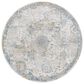Surya Dresden DRE-2323 Medium Gray, Gray, White, Denim, Mustard and Light Slate 6"7" Round Area Rug, , large