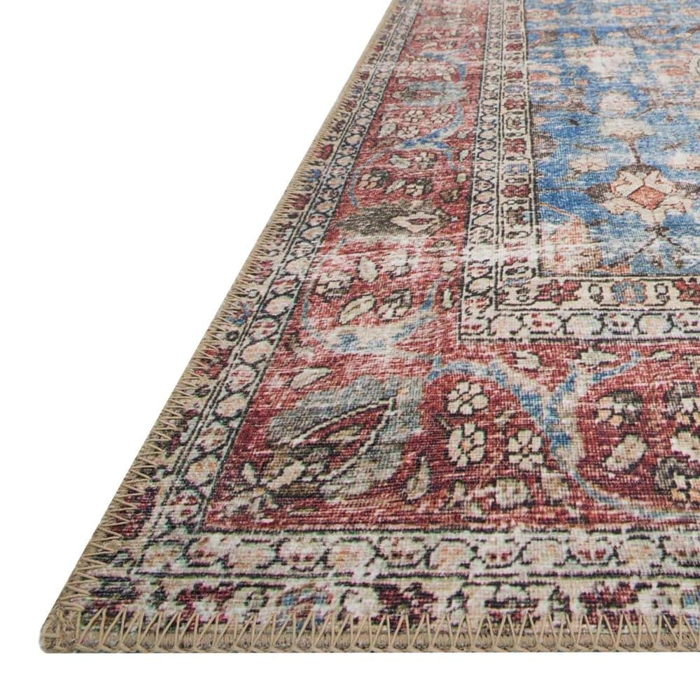 Loloi Loren LQ-01 2&#39;3&quot; x 3&#39;9&quot; Blue and Brick Area Rug, , large