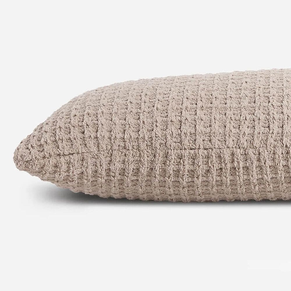 Sunday Citizen Snug Waffle 14&quot; x 36&quot; Lumbar Throw Pillow
 in Taupe, , large