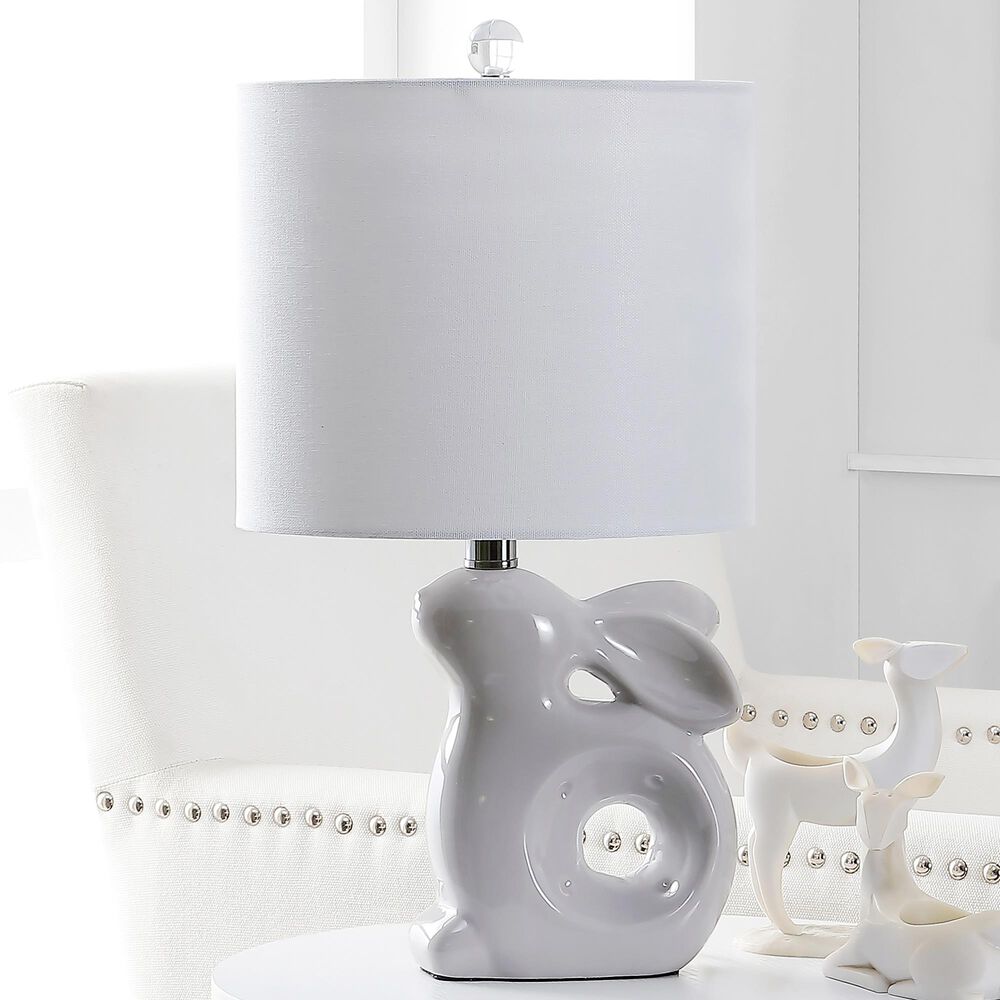 Safavieh Ruby Rabbit Table Lamp in Grey, , large