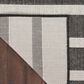 Nourison Positano POS03 Black and Ivory 9" x 12" Indoor/Outdoor Area Rug, , large