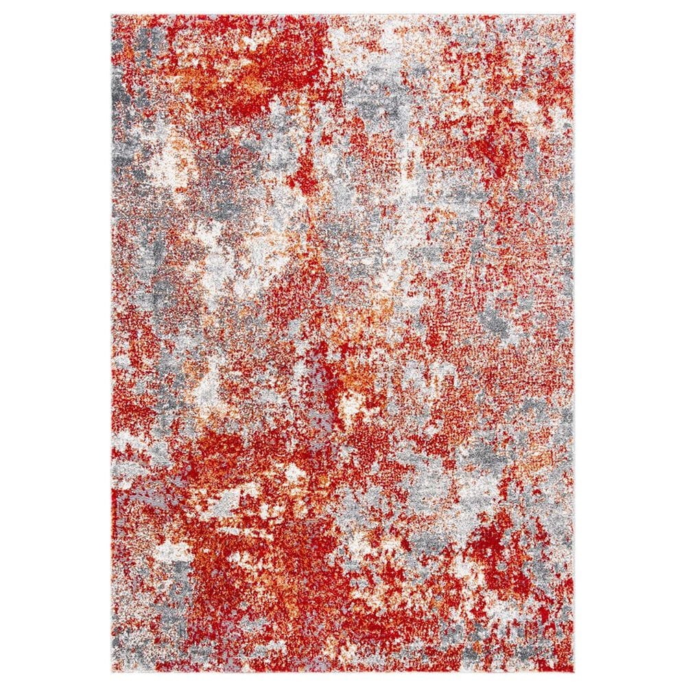 Safavieh Aston 3" x 5" Red and Grey Area Rug, , large