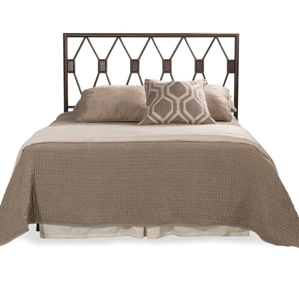 Richlands Furniture Tripoli Queen Metal Headboard in Black Pewter