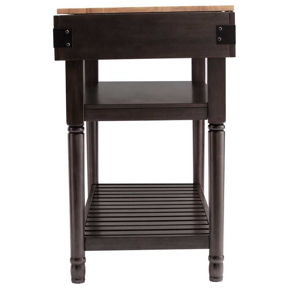 Southern Enterprises Waysmere Kitchen Island in Smoked Ash and Natural, , large