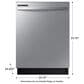 Samsung 24" Built-In Dishwasher with Adjustable Rack in Fingerprint Resistant Stainless Steel, , large