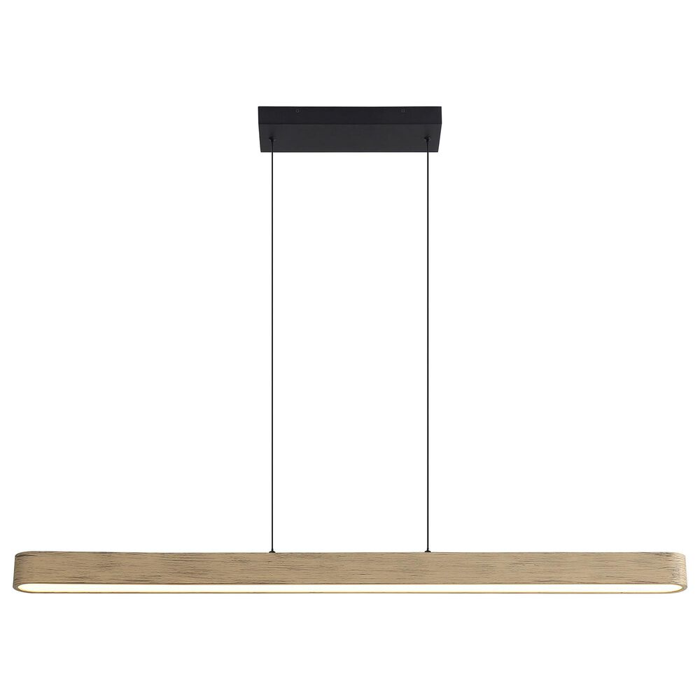 Golden Lighting Silva 1-Light Pendant in Black and Driftwood, , large