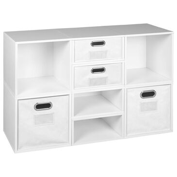 Regency Global Sourcing Niche Cubo 8-Piece Storage Set in White Wood Grain/White, , large