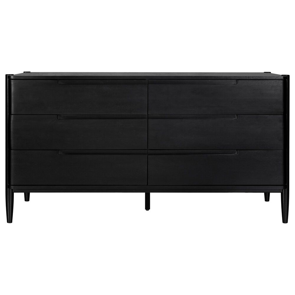 Marquette Interiors Casal 6-Drawer Double Dresser in Black, , large