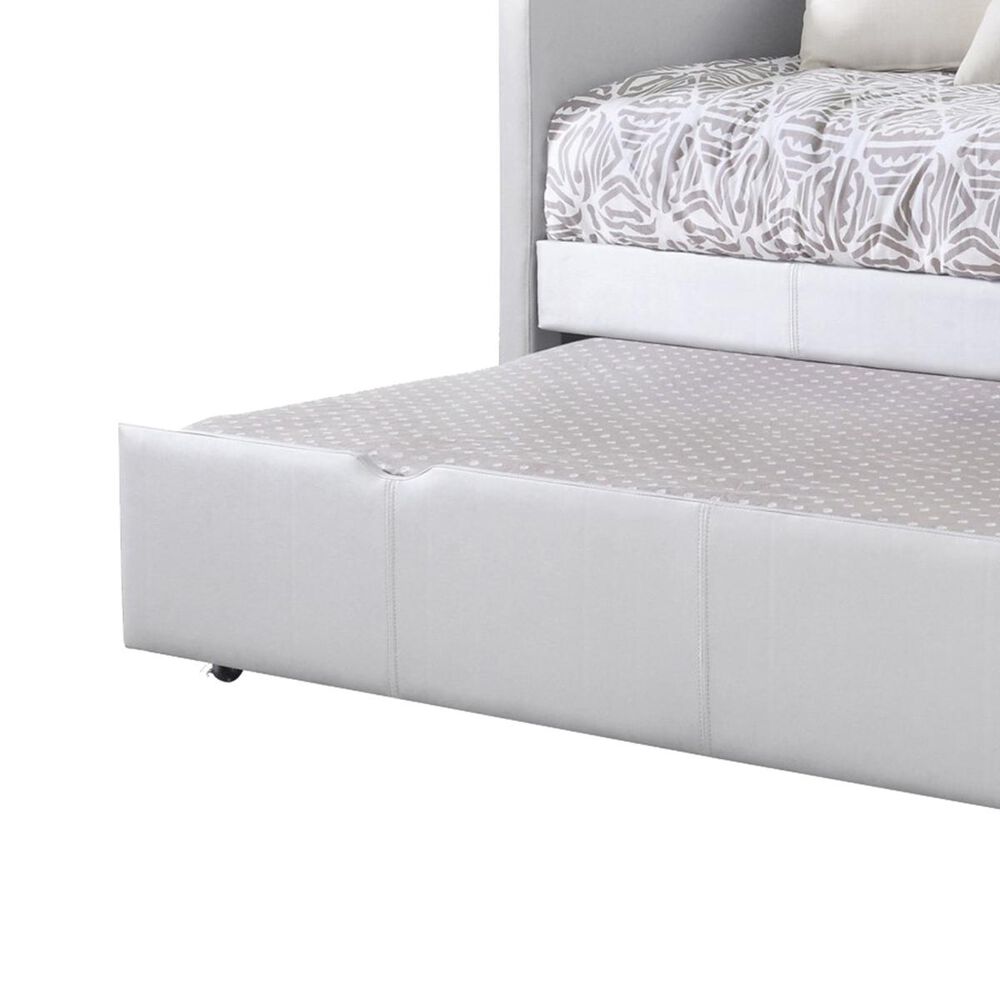 Pacific Landing Upholstered Daybed with Trundle in Pearl White, , large