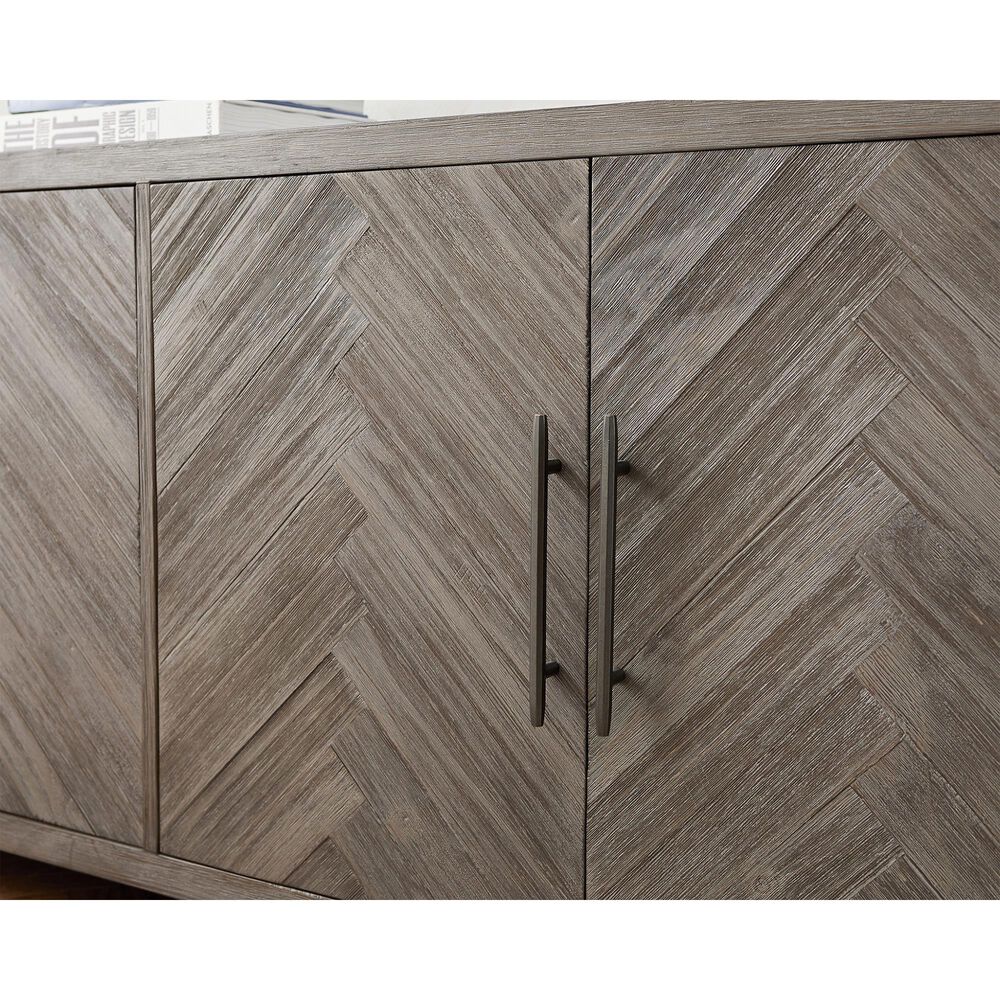 Wycliff Bay Palisades 90&quot; 6-Door Console in Brushed Gray, , large