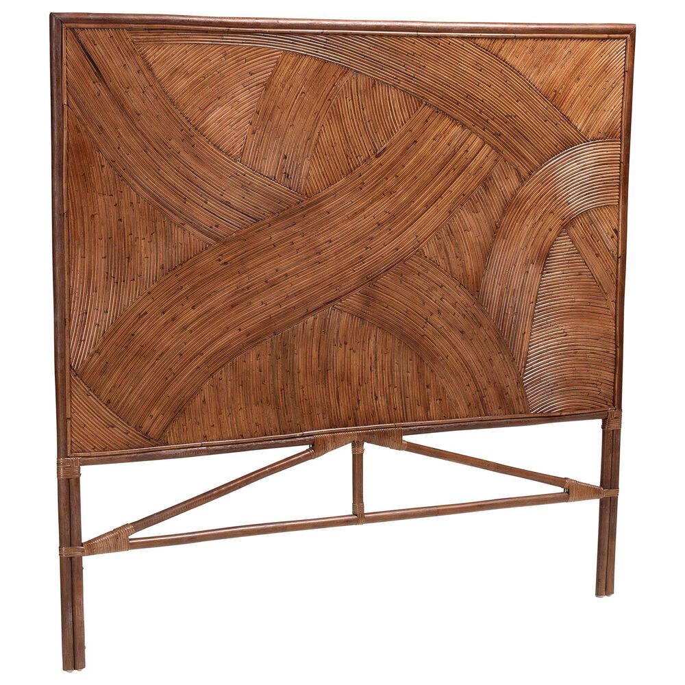 Baxton Studio Elettra Queen Headboard in Dark Brown, , large