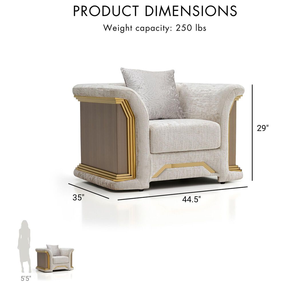 Furniture of America Ospray V Glam Chair in Metallic Taupe, , large