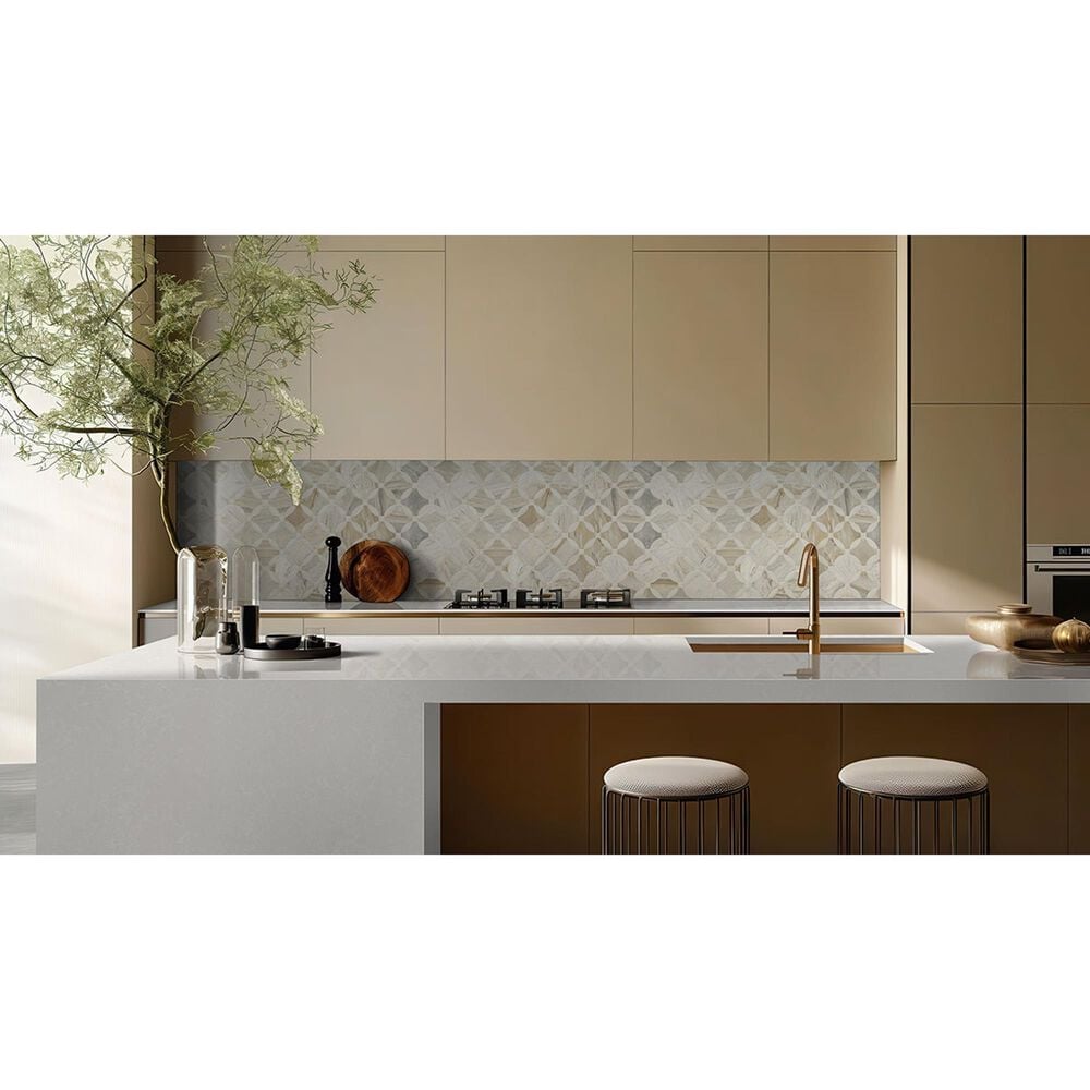 MS International Athena Gold Lola 10&quot; x 10&quot; Marble Mosaic Sheet, , large