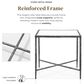Furniture of America Lalia End Table with Tempered Glass Top and Bullnose Edge in Gun Metal, , large