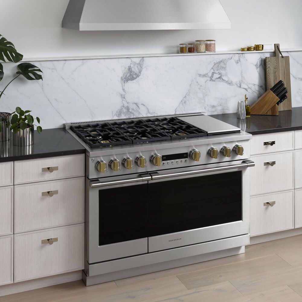 Monogram 48&quot; All Gas Professional Range with 6 Burners and Griddle in Stainless Steel, , large