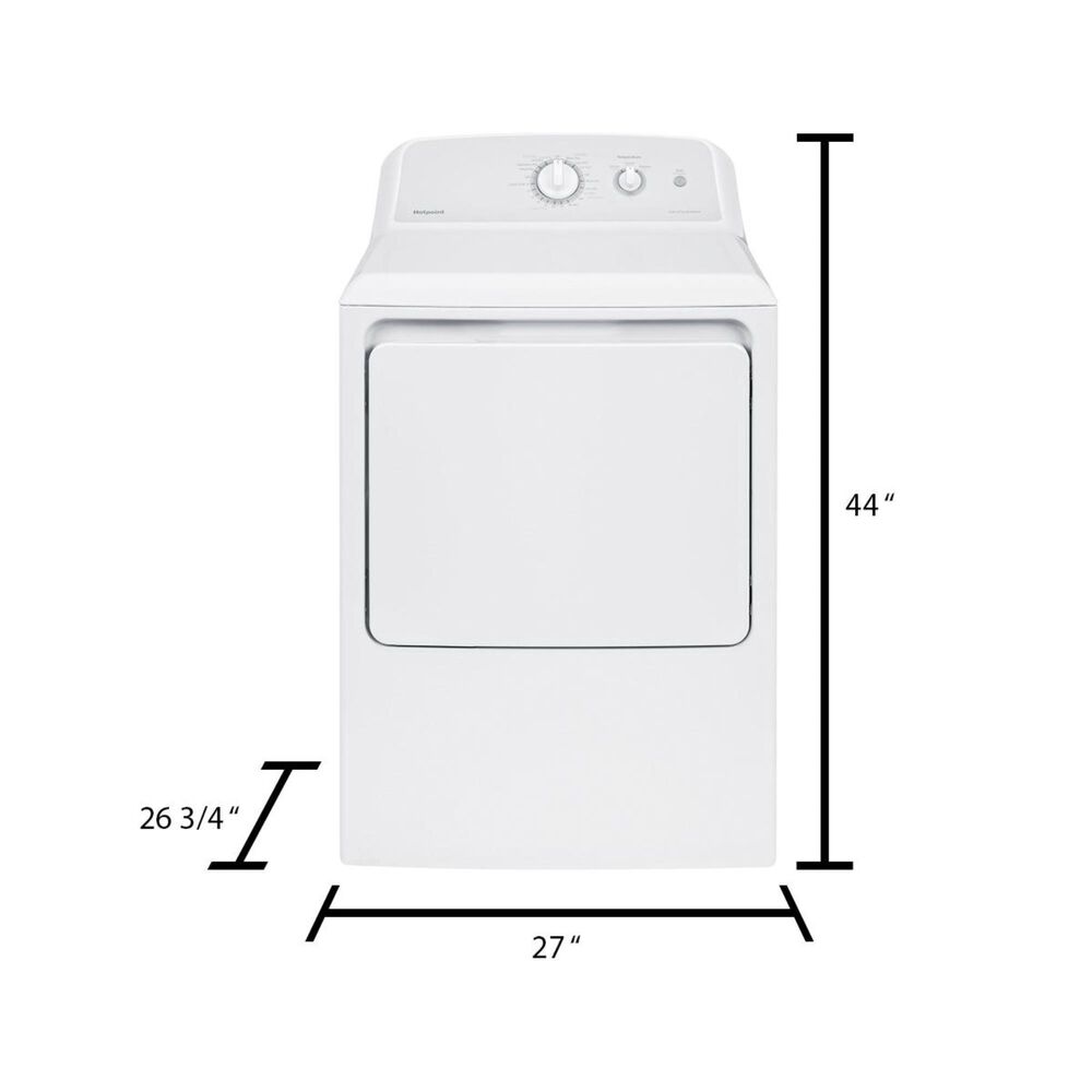 Hotpoint 6.2 Cu. Ft. Electric Dryer in White, , large