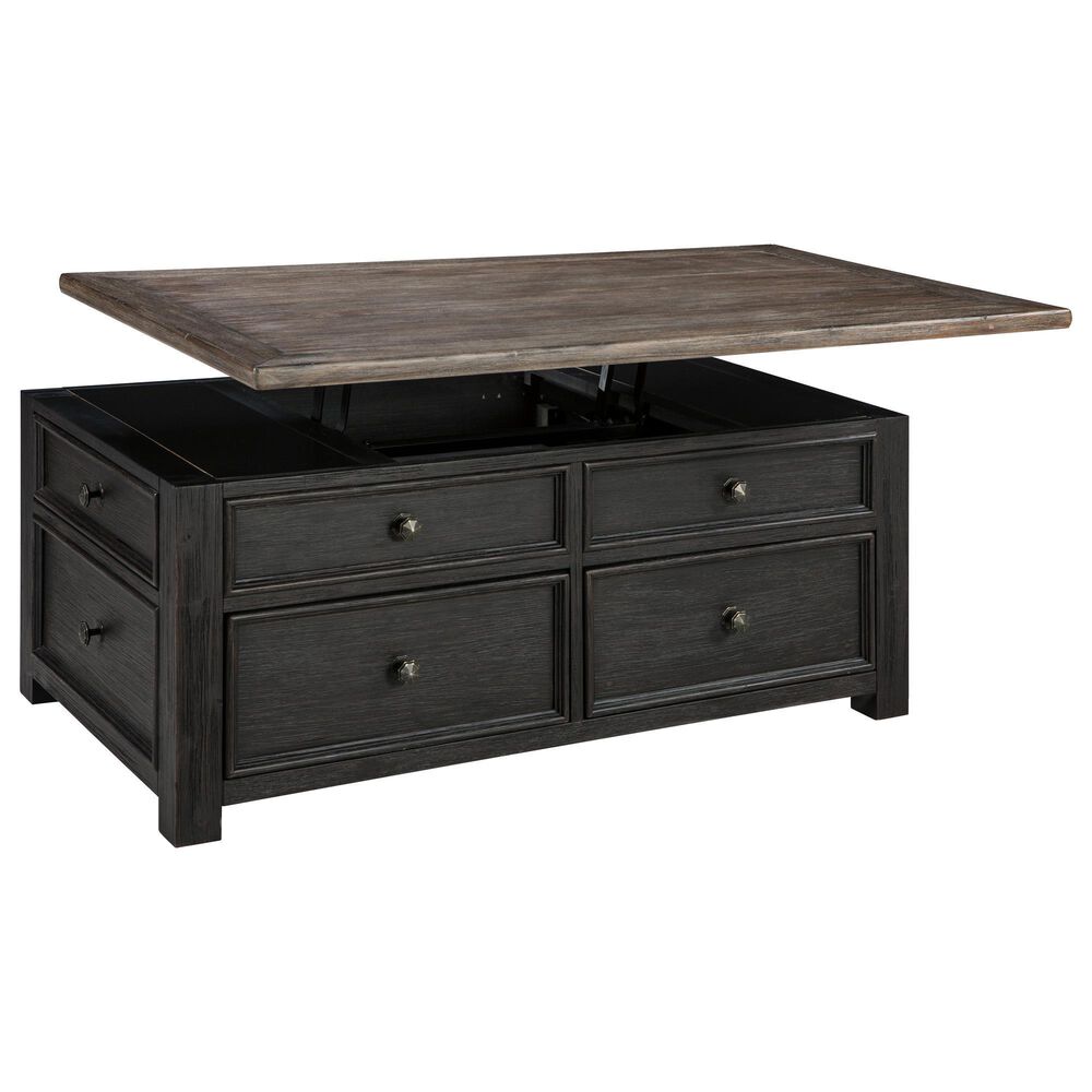 Ashley Tyler Creek Lift Top Coffee Table in Grayish Brown/Black, , large