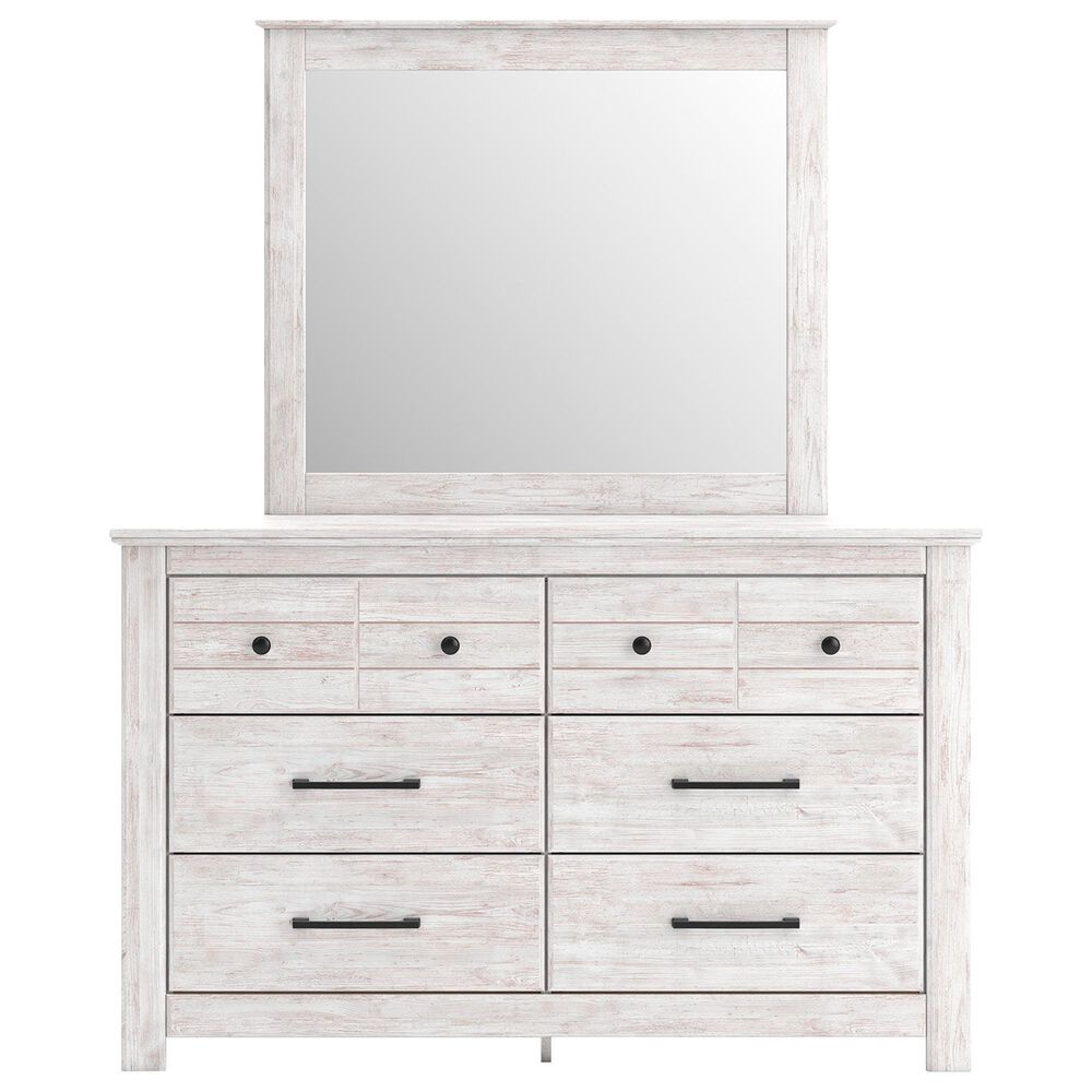 Ashley Makidern 4 Piece King Storage Bedroom Set with Two Drawers in Whitewash, , large