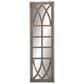 Maple and Jade 52" x 15" Geometric Window Pane Inspired Panel Wall Mirror in Galvanized Silver and Brown, , large