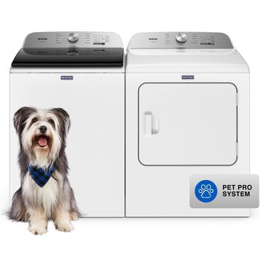 Maytag Pet Pro Top Load Washer and Electric Dryer Laundry Pair in White , , large