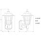 Vaxcel York 1-Light Outdoor Motion Sensor Wall Sconce in Textured Pewter, , large