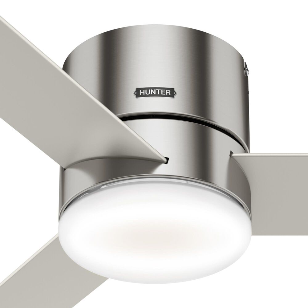 Hunter Minimus Low Profile 44&quot; Ceiling Fan with LED Light in Brushed Nickel, , large