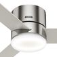 Hunter Minimus Low Profile 44" Ceiling Fan with LED Light in Brushed Nickel, , large