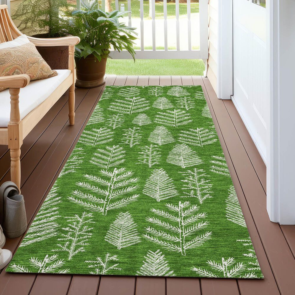 Dalyn Rug Company Wonderland WN21 2&#39;3&quot; x 7&#39;6&quot; Green Indoor/Outdoor Runner, , large