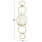 Maple and Jade 25" Stacked Circle Single Indoor/Outdoor Wall Mount Candle Holder in Satin Gold and Clear, , large
