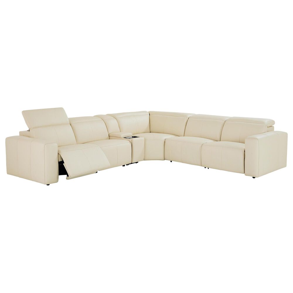 Bassett Airy 6-Piece Power Reclining Sectional in Linen, , large