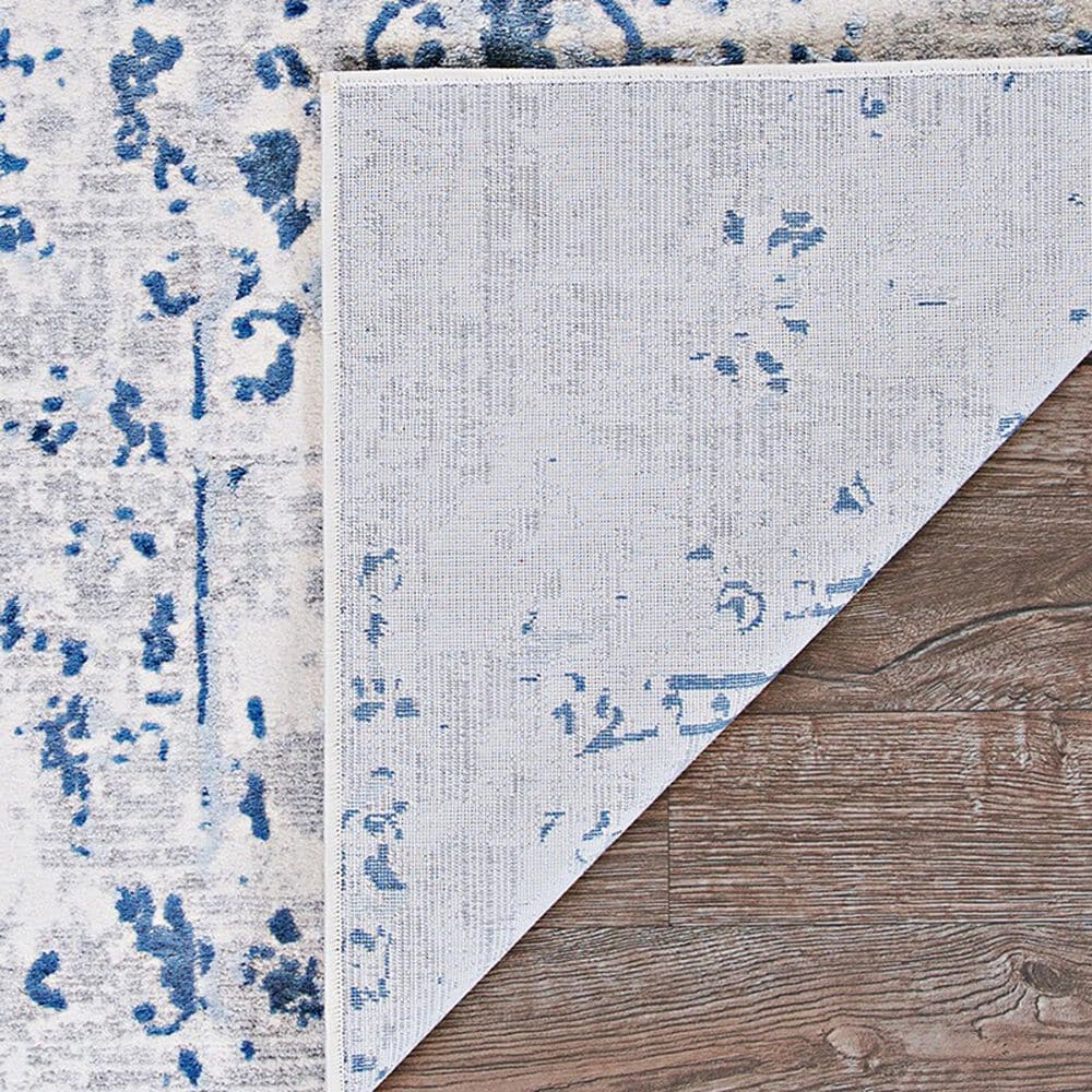 Couristan Calinda Kingsbury 2&#39; x 3&#39; Steel Blue and Ivory Area Rug, , large