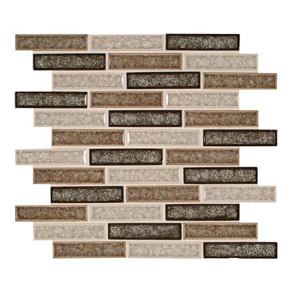 MS International Venetian Cafe 12" x 12" Glass Mosaic Sheet, , large