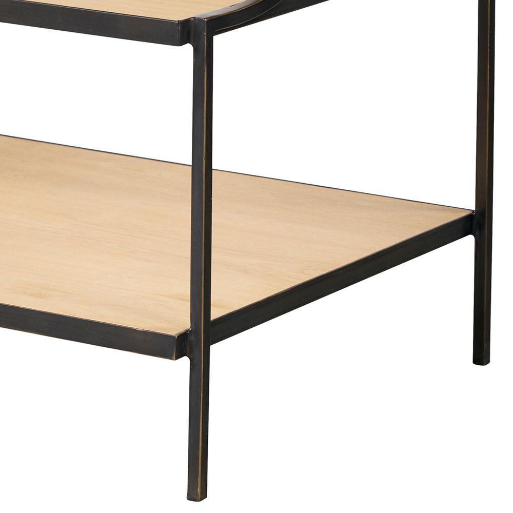 Century Open Sky Chairside Table in Natural and Bronze, , large