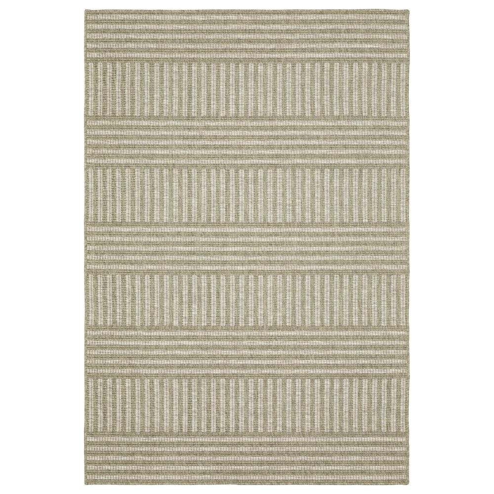 Oriental Weavers Tortuga TR02A 7"10" x 10" Beige and Black Area Rug, , large