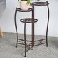Maple and Jade 3-Tier Indoor/Outdoor Plant Stand with Scroll Details in Brown, , large