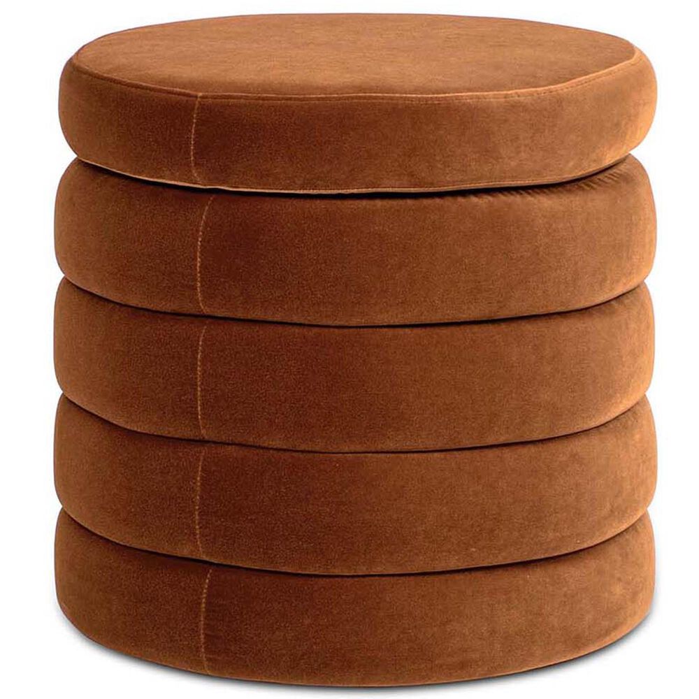 Jennifer Taylor Home Fuji Storage Ottoman in Burnt Orange, , large
