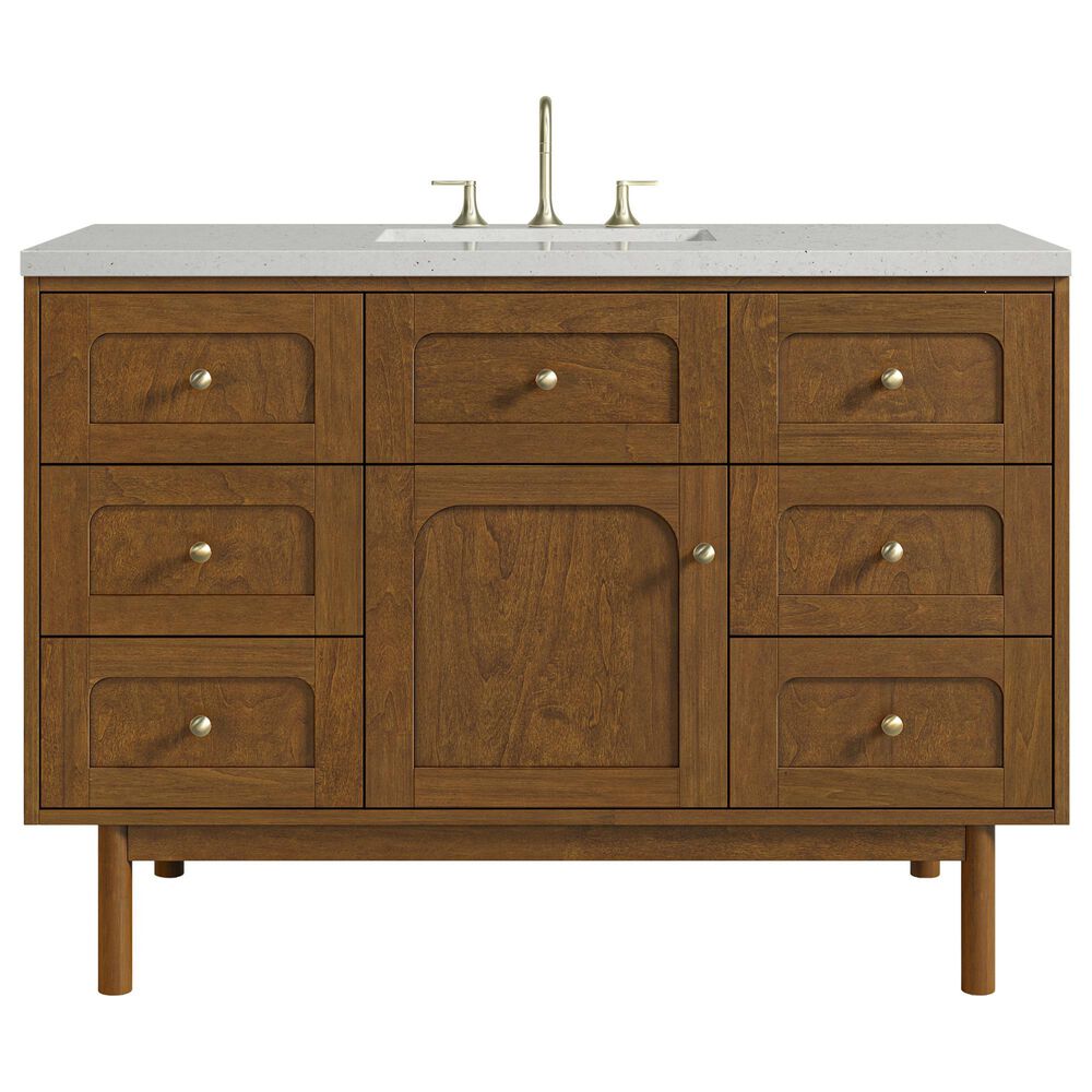 James Martin Laurent 48" Single Bathroom Vanity in Honey Oak with 3 cm Lime Delight Silestone Top and Rectangular Sink, , large