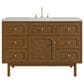James Martin Laurent 48" Single Bathroom Vanity in Honey Oak with 3 cm Lime Delight Silestone Top and Rectangular Sink, , large