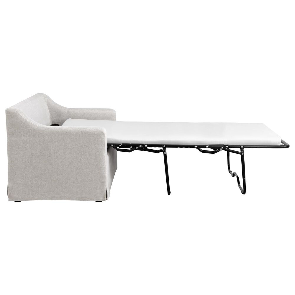 Lifestyle Solutions Harper Stationary Sleeper Loveseat in Oatmeal, , large