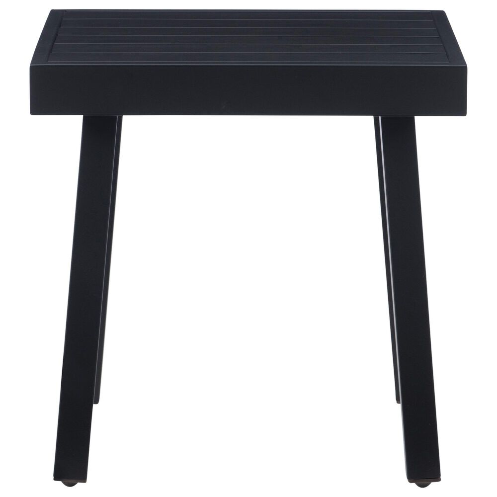 Linon Home Decor Holland Aluminum Side Table in Black, , large
