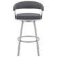 Blue River Chelsea 25" Counter Stool with Slate Gray Cushion in Silver, , large