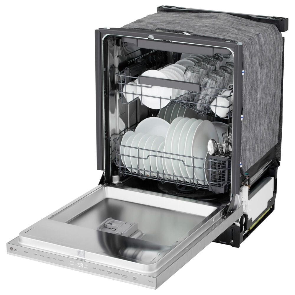 LG 24" Built-In Pocket Handle Dishwasher with SteamAssist in PrintProof Stainless Steel, , large