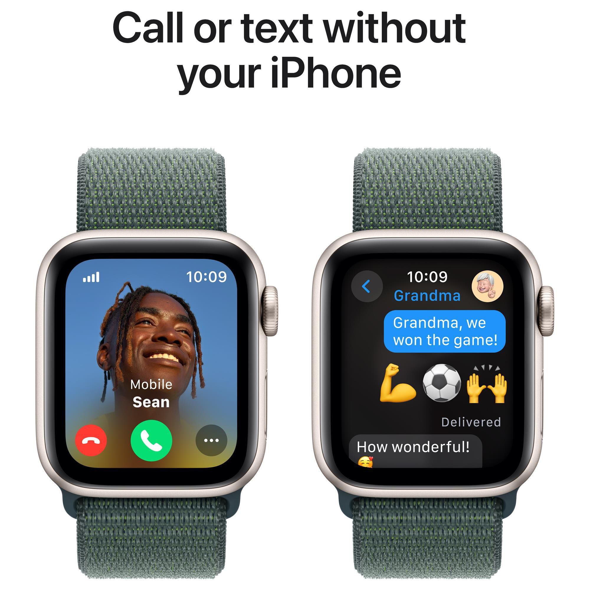 Apple Watch SE GPS 40mm Starlight Aluminum Case with Lake Green Sport Loop Shop NFM