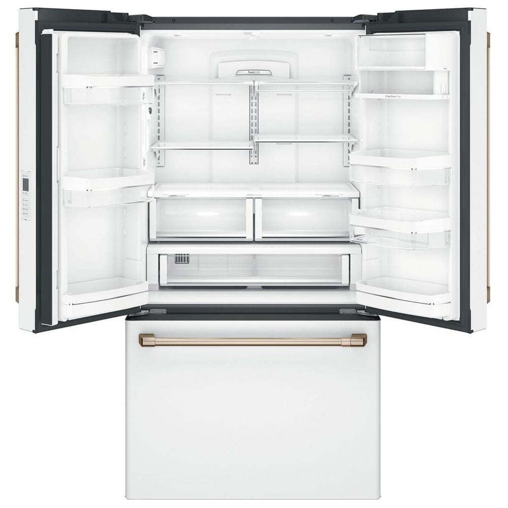 Cafe 23.1 Cu. Ft. Counter Depth French Door Refrigerator in Matte White in Brushed Bronze, , large