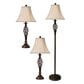 Flair Industries Table Lamp and Floor Lamp Set in Barclay Brass (Set of 3), , large