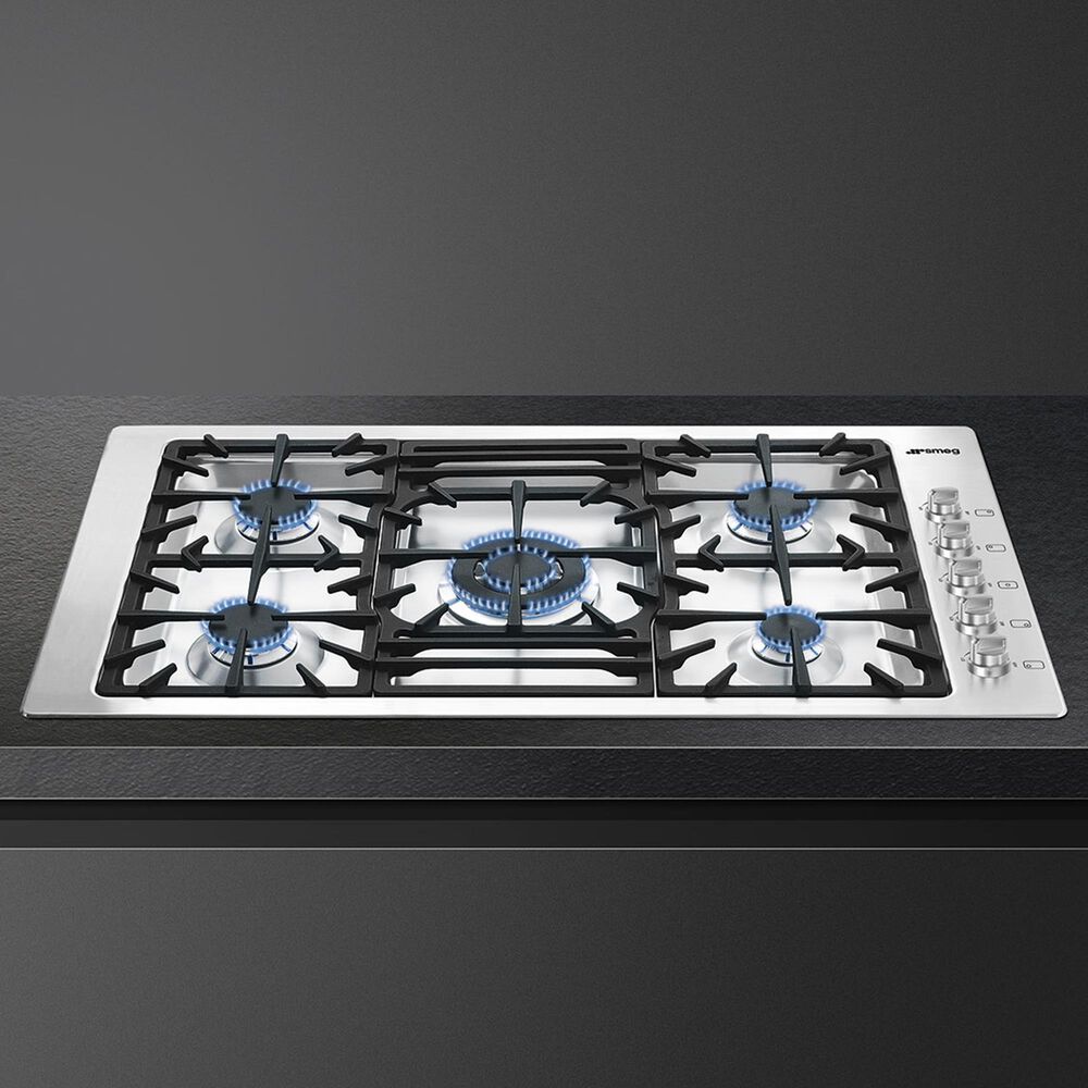SMEG 36" Gas Cooktop in Stainless Steel, , large